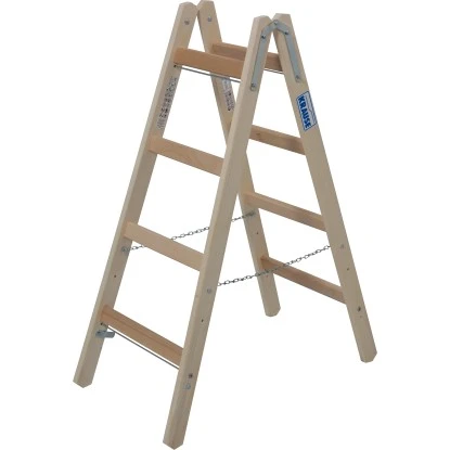 Krause Holz-Sprossen-Doppelleiter 2 X 4 Stufen
