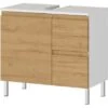 Germania Waschbeckenunterschrank Torrance 4330 Weiß-Eiche 56 Cm X 60 Cm