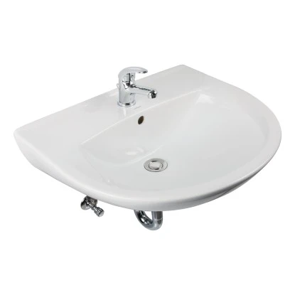 Sanitop-Wingenroth Waschbecken-Set Marta Weiß Inklusive Befestigungssatz