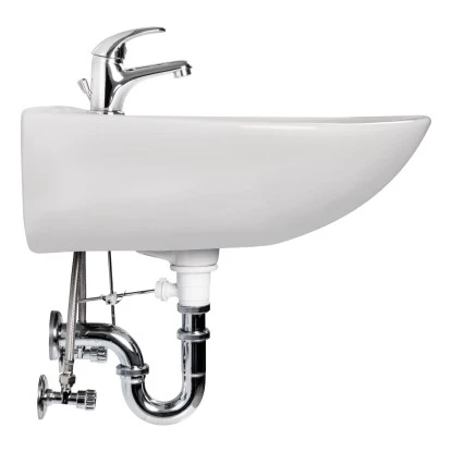 Sanitop-Wingenroth Waschbecken-Set Marta Weiß Inklusive Befestigungssatz – Bild 3