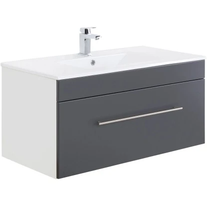 Posseik Waschplatz Viva 100 Cm Anthrazit Seidenglanz