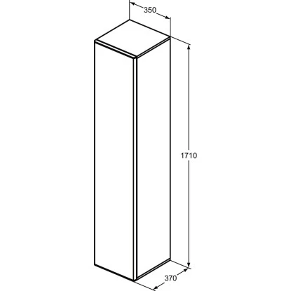 Ideal Standard Hochschrank Adapto 171 Cm Mit 1 Softclose Tür Weiß – Bild 4