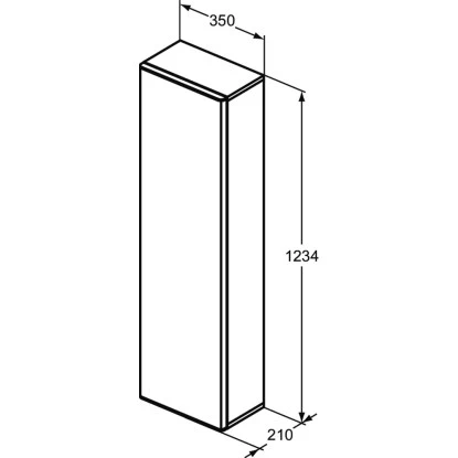 Ideal Standard Halbhochschrank Adapto 123,4 Cm Mit 1 Softclose Tür Weiß – Bild 3