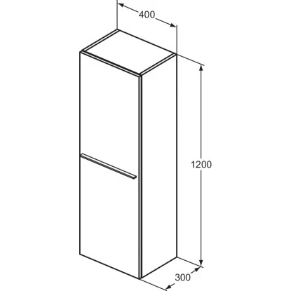 Ideal Standard Halbhochschrank I.life A 40 Cm Breit Weiß 120 Cm Hoch – Bild 3