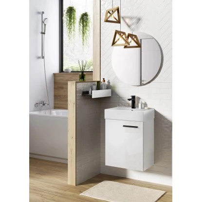 Elita Waschplatz Diego 45 Cm Soft-Close-Tür Weiß Hochglanz – Bild 3