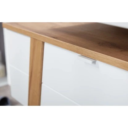 Germania Waschbeckenunterschrank Novolino 8160 Weiß-Eiche 67 Cm X 111 Cm – Bild 7