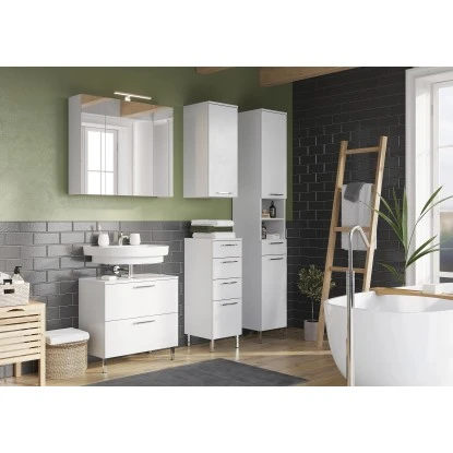 Germania Hochschrank Arvada 8298 Weiß 190 Cm X 30 Cm – Bild 5