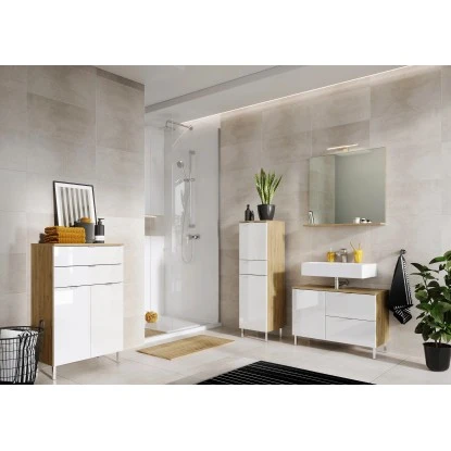 Germania Badkommode Mauresa 8531 Weiß-Eiche 97 Cm X 60 Cm – Bild 8