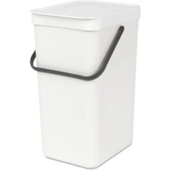 Brabantia MĂŒlleimer Sort & Go 16 L White