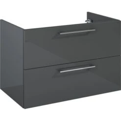 Maximus Waschbeckenunterschrank 80 Cm Stylo 2 Schubladen Anthrazit