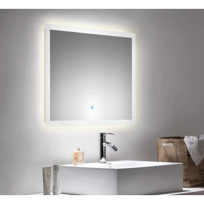 LED-Lichtspiegel 80x60 Cm Neutralweiß Mit Touch Bedienung – Bild 2