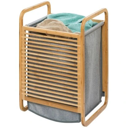Wenko Wäschetruhe Bahari 43 L Bambus – Bild 4