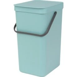 Brabantia AbfallbehÀlter Sort & Go 16 L Mint Mit Wandhalterung