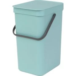 Brabantia Abfallbehälter Sort & Go 12 L Mint Mit Wandhalterung