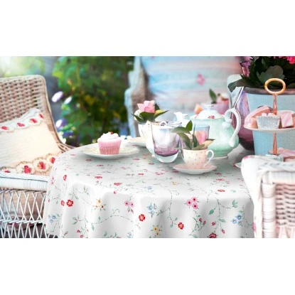 D-c-fix Tischdecke Bella Creme 150 X 250 Cm Oval – Bild 2