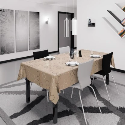 D-c-fix Tischdecke Bergamo Laslo Cappuccino Meterware Breite: 138 Cm – Bild 2