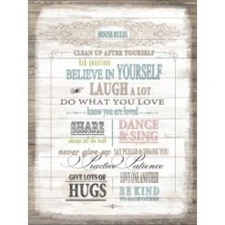 Leinwandbild House Rules 50 Cm X 77 Cm