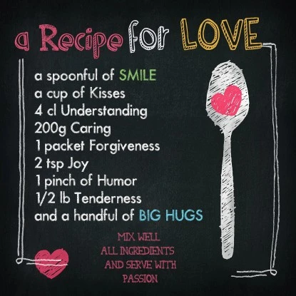 Glas-Art Recipe For Love 20 Cm X 20 Cm