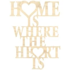 Dekoschriftzug Home 50 Cm X 50 Cm