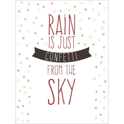 Dekopanel Mit Sprüchemotiv 30 Cm X 40 Cm Confetti