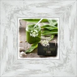 Bild Mit Rahmen Frischer Bärlauch 34 Cm X 34 Cm