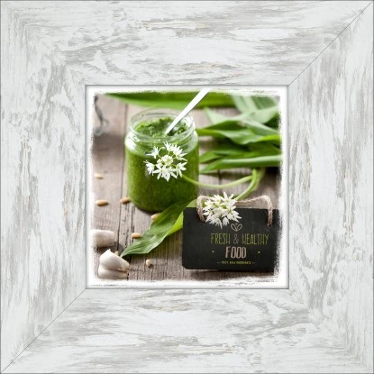 Bild Mit Rahmen Frischer Bärlauch 34 Cm X 34 Cm
