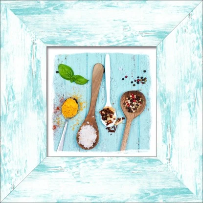 Bild Mit Rahmen Colourful Herbage I 34 Cm X 34 Cm