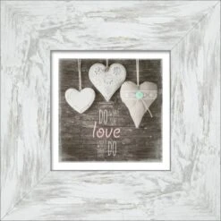 Bild Mit Rahmen Love Hearts 34 Cm X 34 Cm