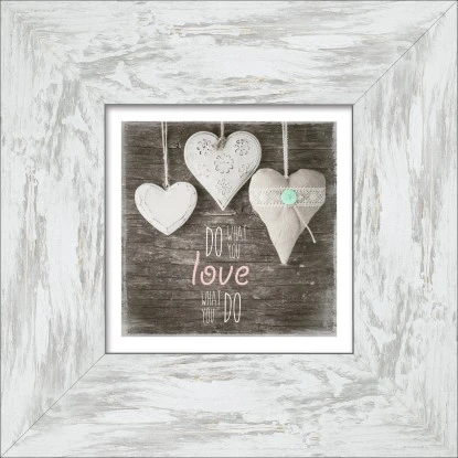 Bild Mit Rahmen Love Hearts 34 Cm X 34 Cm