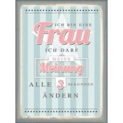 Dekopanel Mit Sprüchemotiv 30 Cm X 40 Cm Frau Und Meinung