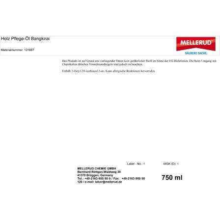 Mellerud Holz-Pflege-Öl Bangkirai 750 Ml – Bild 2