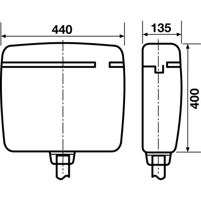 Sanitop-Wingenroth Spülkasten Opal Tiefhängend Weiß – Bild 3
