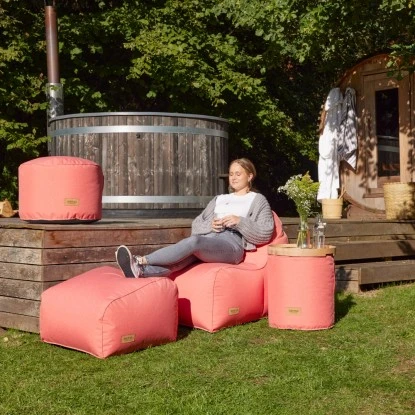 Siena Garden Hocker Flow.U Round Ø 45 Cm X 50 Cm Berry Red – Bild 12