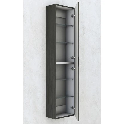 Hochschrank 35 Cm Rondi Dunkelgrau Linienstruktur – Bild 2