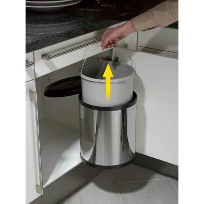 Hailo Mülleimer Compact Box 15 L Edelstahl – Bild 2