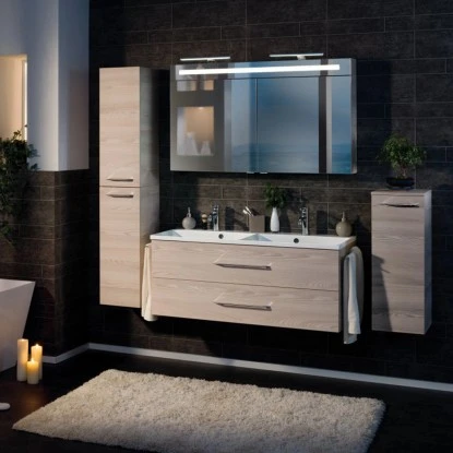 Fackelmann Doppel-Waschtisch B.clever 120 Cm Esche Mit Softclose-System – Bild 6