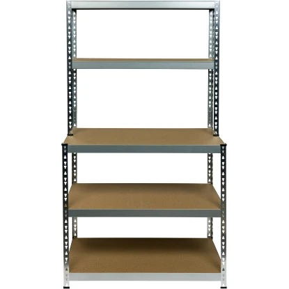 Metall-Stufenregal Verzinkt 180 Cm X 100 Cm X 60 Cm