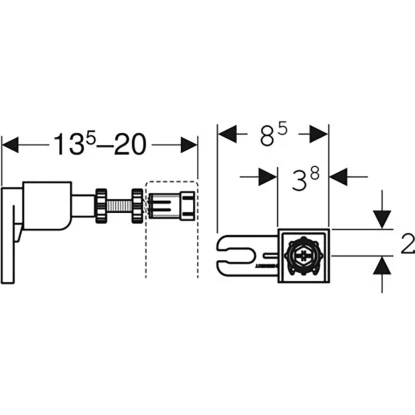 Geberit Duofix Wandanker-Set Für Einzelmontage 2 Stück – Bild 2
