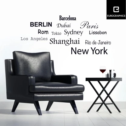 Eurographics Deco Sticker Cities Of The World 50 Cm X 70 Cm – Bild 2