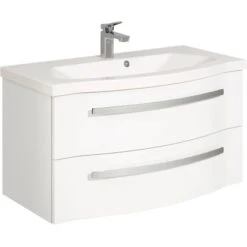 Pelipal Waschbeckenunterschrank 90 Cm Serie 4005 Polarweiß Hochglänzend