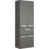 Pelipal Hochschrank 60 Cm Serie 4005 Steingrau Hochglänzend Mit Wäschekippen