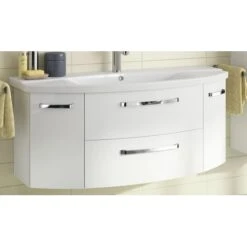 Pelipal Waschbeckenunterschrank 116,3 Cm Serie 4010 Weiß Glanz