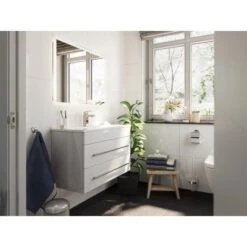 Posseik Badmöbel-Set 70 Cm Vela 70S SlimLine Weiß Hochglanz 3-teilig