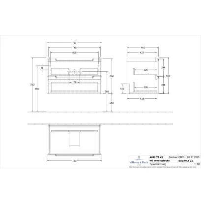 Villeroy & Boch Waschbeckenunterschrank 78,7 Cm Subway 2.0 A696 Glossy White â Bild 2