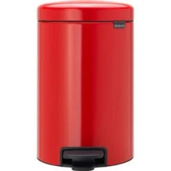 Brabantia Treteimer NewIcon 12 L Rot Mit GerÀuschlosem Deckelverschluss