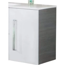 Fackelmann Waschbeckenunterschrank Rechts 35 Cm Lugano Pinie-Weiß