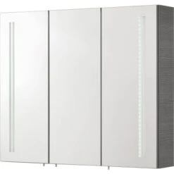 Fackelmann Spiegelschrank Lugano 68 X 80 X 16 Cm Pinie-Anthrazit