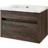 Waschplatz Grado 76 Cm Dunkelbraun Wandmontage