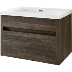 Waschplatz Grado 76 Cm Dunkelbraun Wandmontage