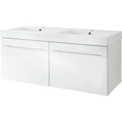 Doppel-Waschplatz Albo Weiß 2-teilig